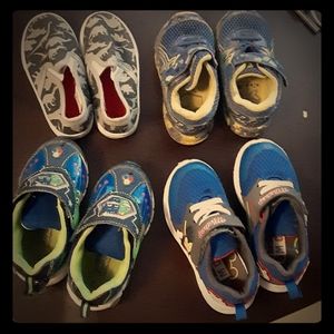 Boys shoes all size 7 except Mickey shoes size 8..